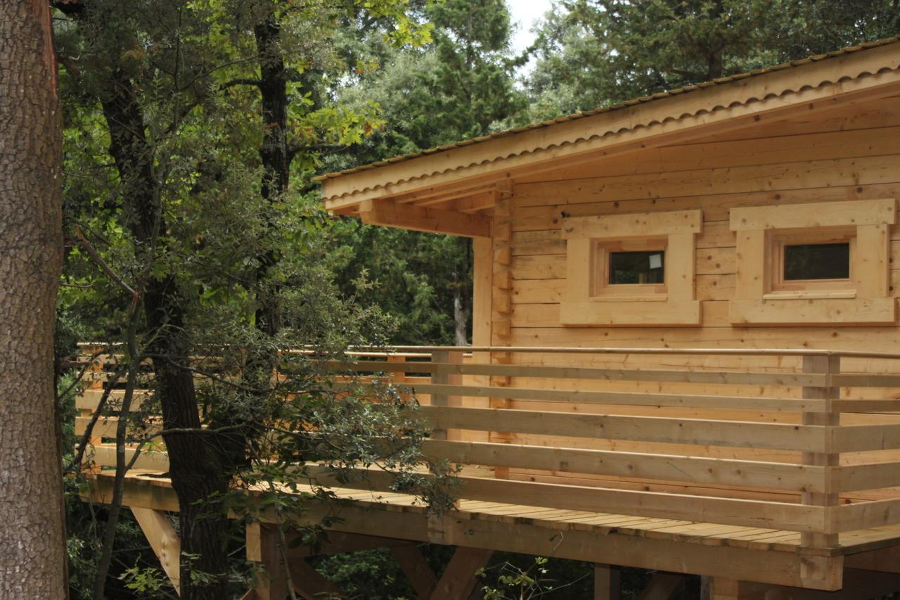 Les Cabanes Dans Les Bois Logis Hotel Villedubert Buitenkant foto