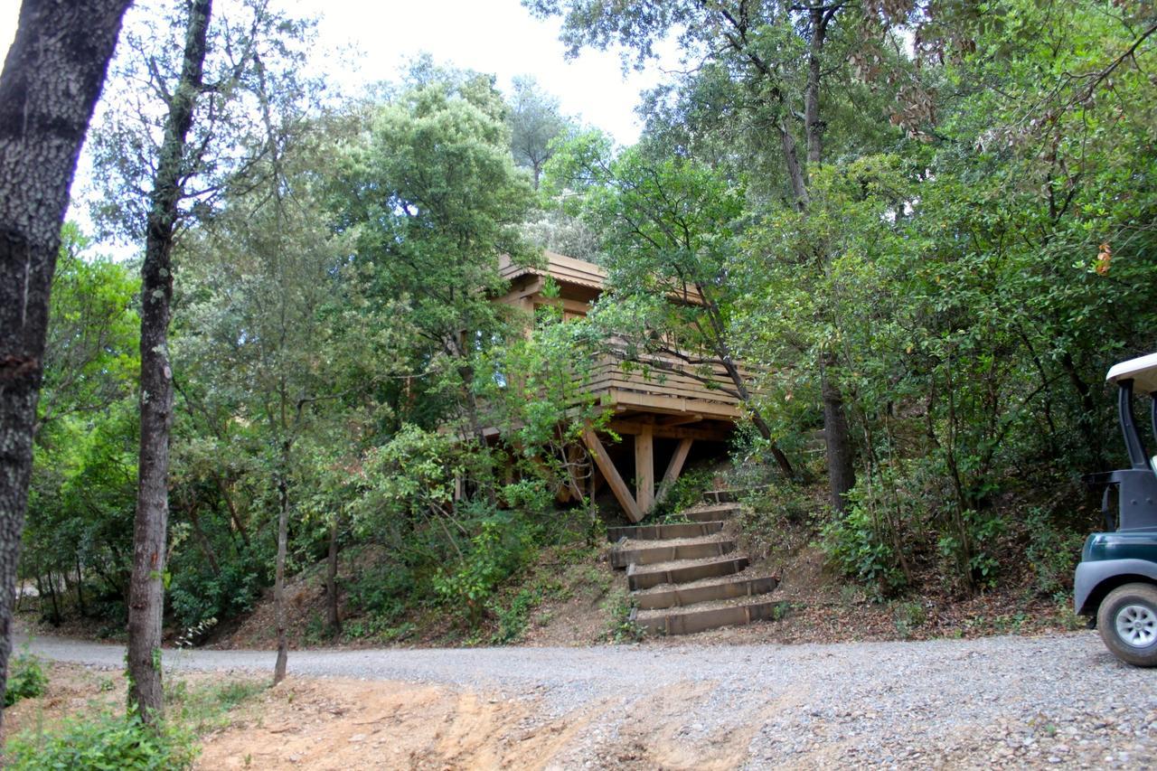 Les Cabanes Dans Les Bois Logis Hotel Villedubert Buitenkant foto