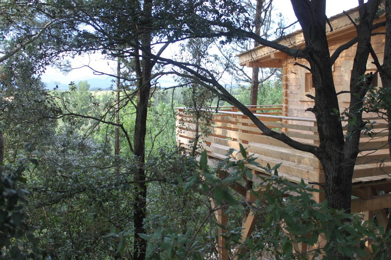 Les Cabanes Dans Les Bois Logis Hotel Villedubert Buitenkant foto